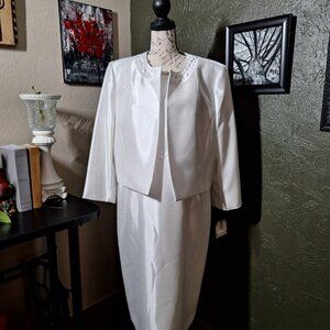 Kasper - White Dress Suit Size 14